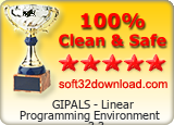 GIPALS - Linear Programming Environment 3.3 Clean & Safe award